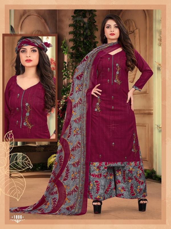 Patiyala Queen 1 Pure Cambric Cotton Unstich Suit Wholeseller